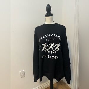 pre-owned Balenciaga Paris athletes long sleeve